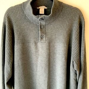 LIKE NEW! Duluth Trading Co Mens Wool Sweater Gray Size XL